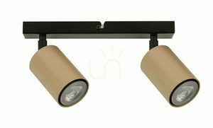 Sigma Zoom 2 black-gold ceiling light 2x GU10 25W 33320 small 0