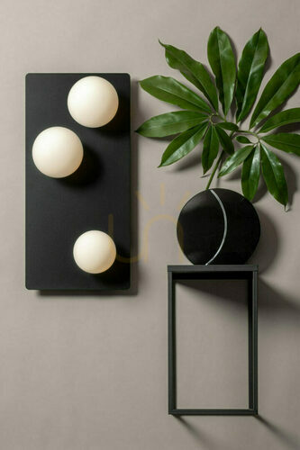 Check Sigma Argon 3 black rectangular ceiling light 3x G9 33279