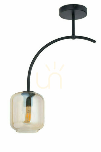 Check Plafon Sigma Shine 1 czarny bursztynowy E27 60W 52 cm 32240