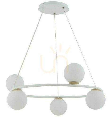 Check Sigma Gama Koło 5 Pendant Light White Gold 33385