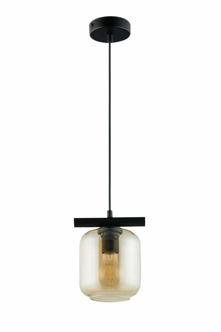 Pendelleuchte Sigma GLOSS 1 bernstein schwarz E27 32249