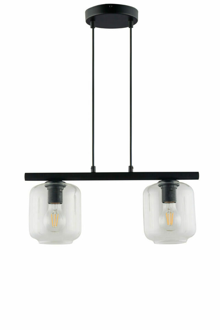 Sigma GLOSS 2 Pendant Light Black Transparent Glass E27 32250