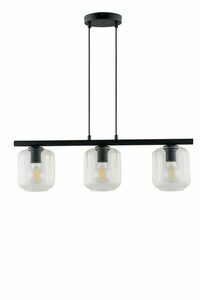 Sigma GLOSS 3 Black Transparent Glass Pendant Light 32252 small 0