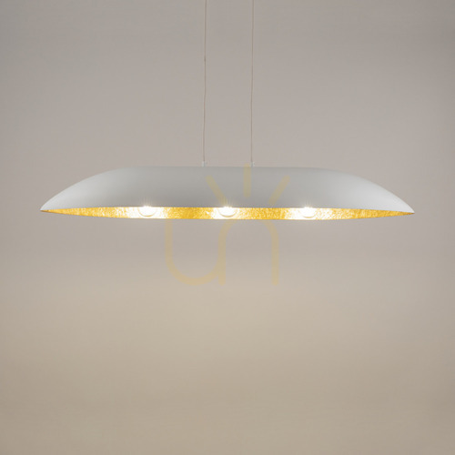Check Pendant Light Sigma Gondola 114 cm White Gold 3-Light 40636