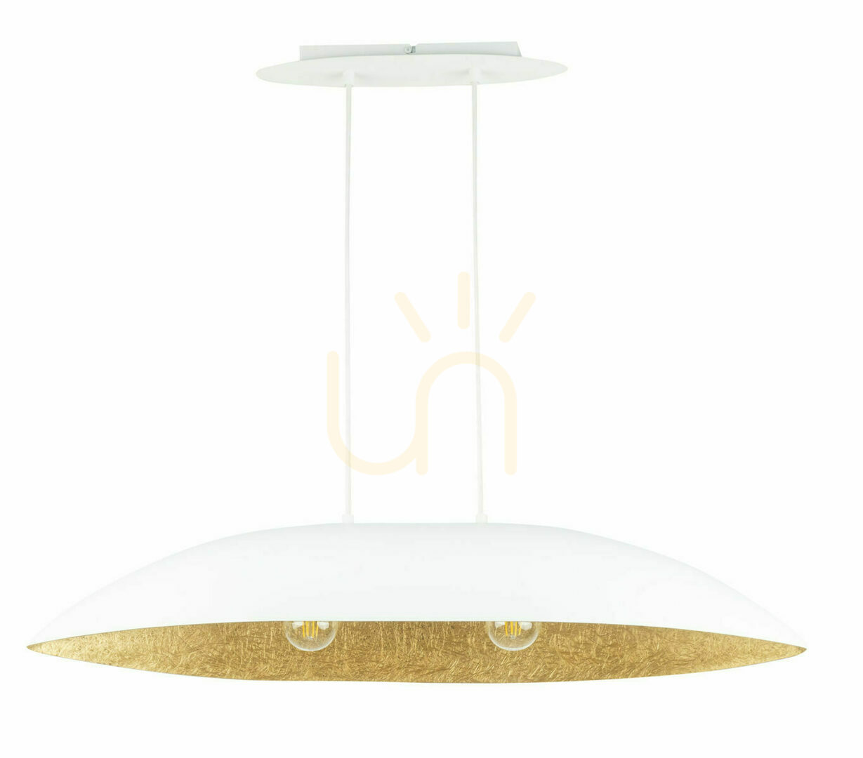 Pendelleuchte Sigma Gondola M weiß gold 84 cm E27 40637