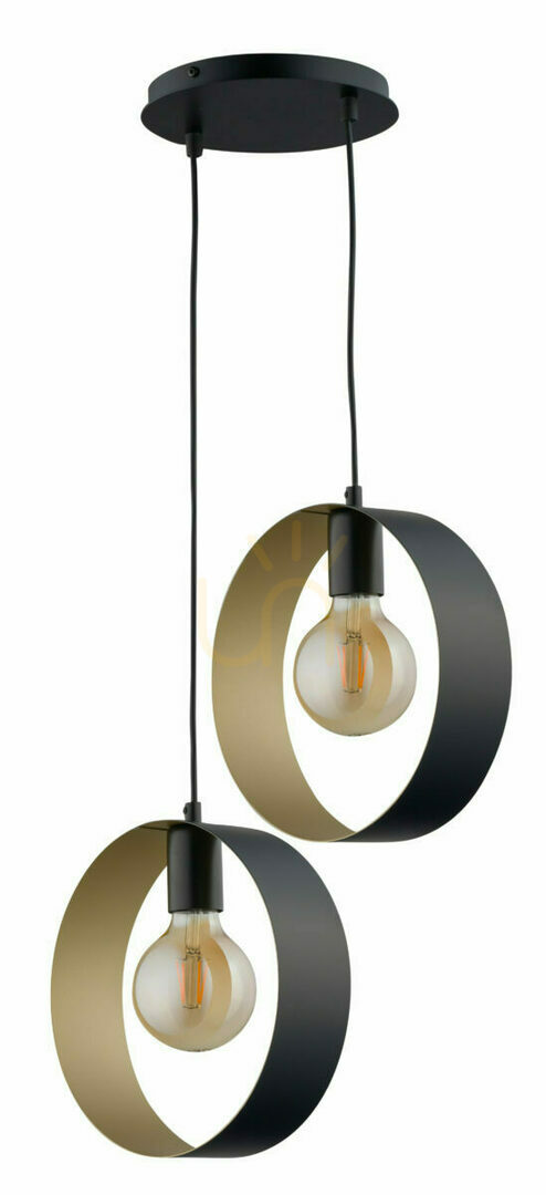Pendelleuchte Sigma Happy 3-flammig schwarz gold E27 32284