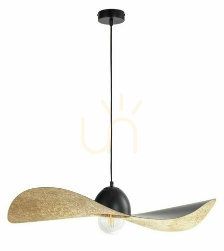 Check Pendelleuchte Sigma Kapello 76 cm schwarz/gold 32340
