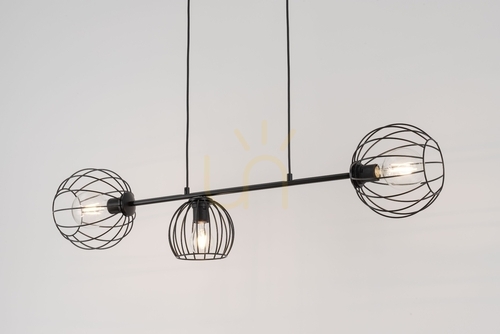 Check Sigma Madam 3 Light Black Pendant Lamp 32370
