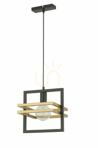Check Sigma Merci 1 Black Gold Pendant Lamp 32386