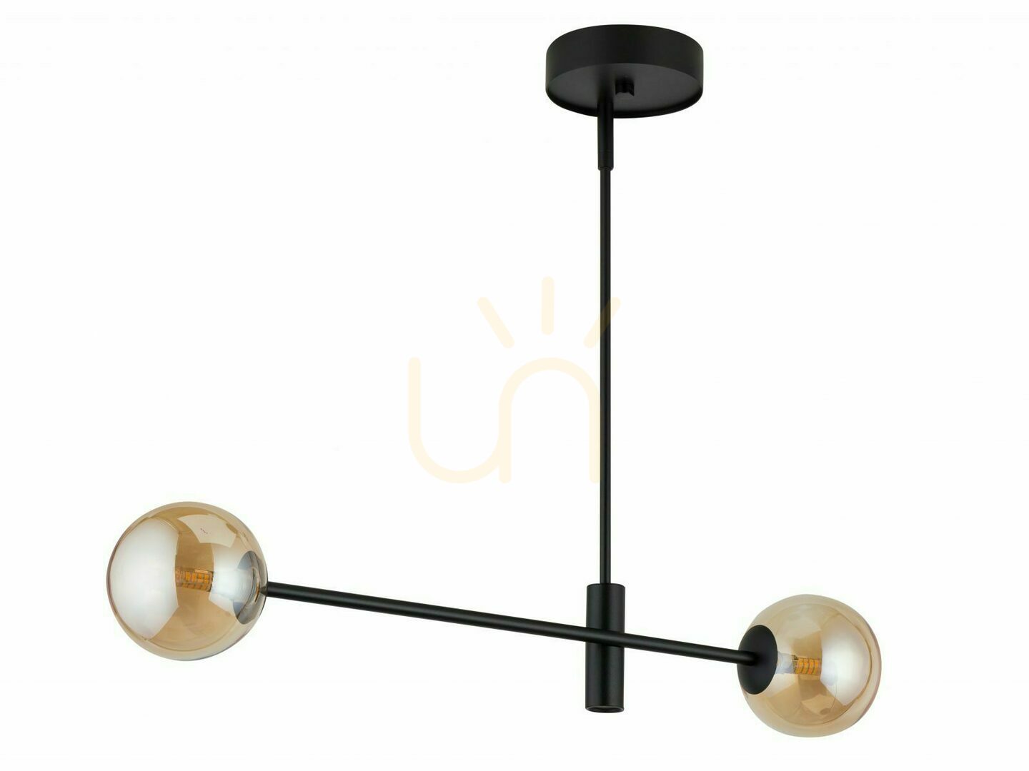 Lampă suspendată Sigma ORO 2 negru chihlimbar 2xG9 14 cm 32091