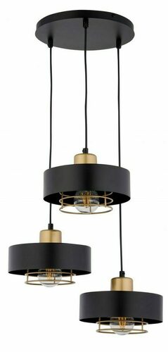 Check Pendant Light Sigma Poker 3 Black Gold 32068