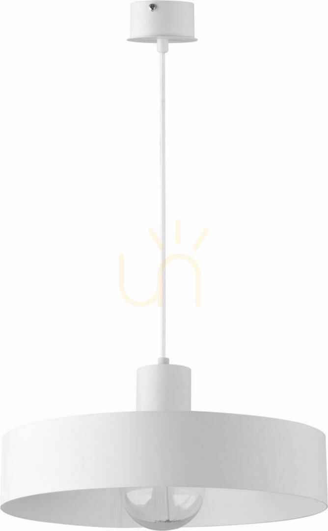 Pendant Light Sigma Rif 1 White Steel E27 35 cm 30901