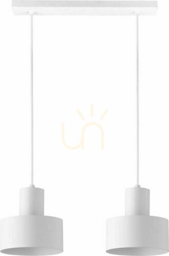 Check Sigma Rif 2 White Pendant Light E27 2x15W SKU 30904