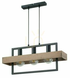 Sigma Robin 3 Black Wooden Pendant Light E27 3-Light 32217 small 1