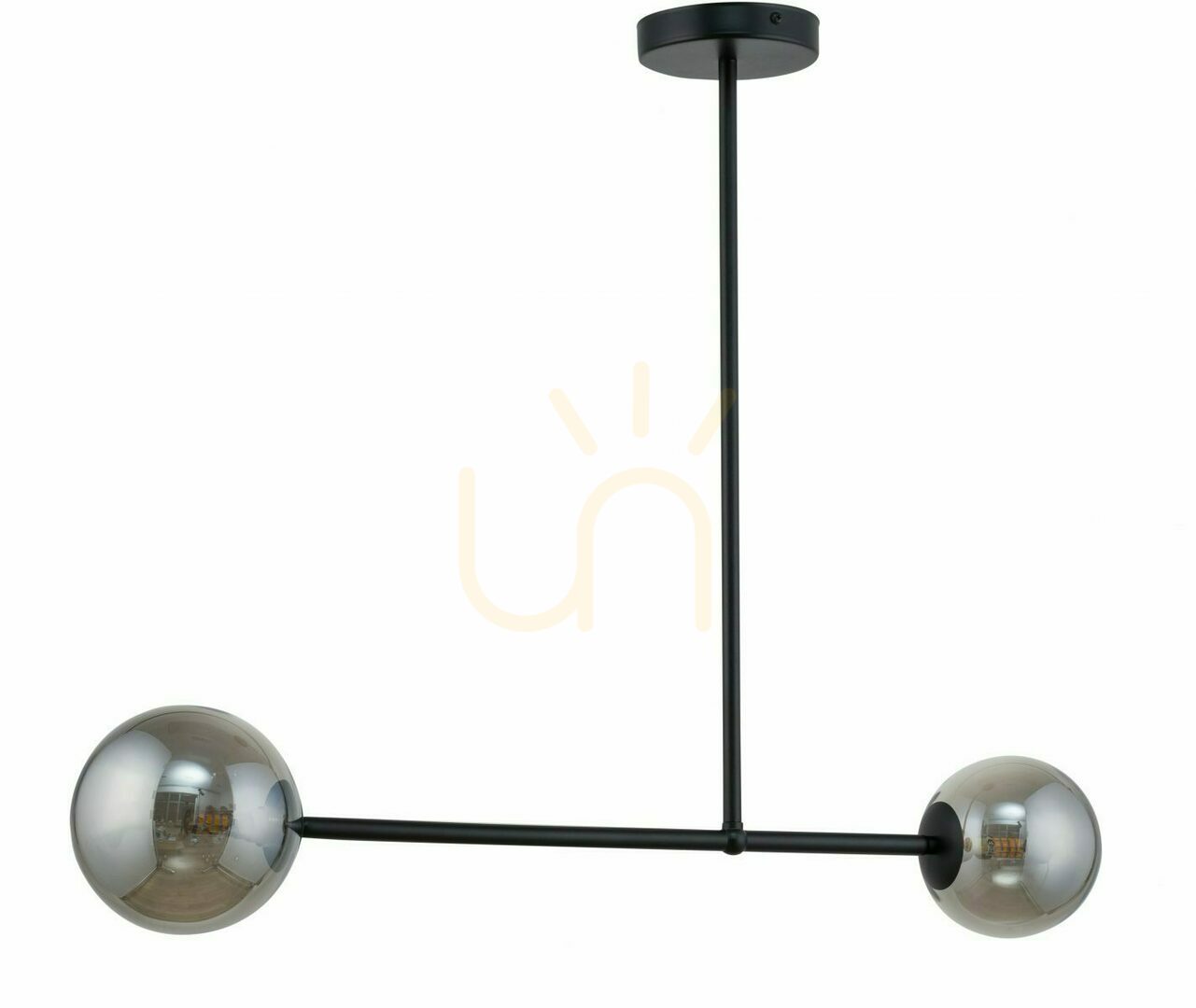 Pendant Light Sigma Roma 2 Grey Black 62cm G9 32085