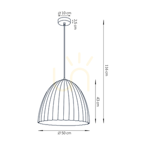 Sigma Telma Pendant Lamp Black Copper 50 cm E27 32021 small 2