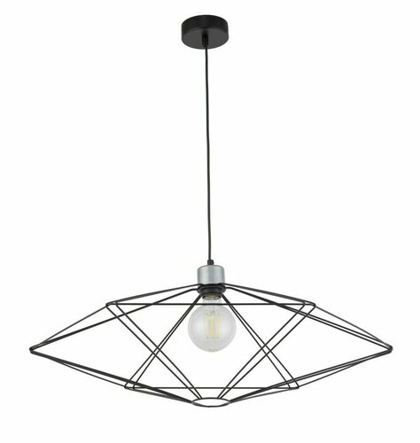 Check Sigma VARIO L Pendant Lamp Black/Silver E27 73 cm 40554