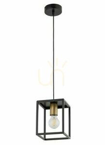 Pendant Light Sigma Vigo 1 Black Gold Steel 32353 small 0
