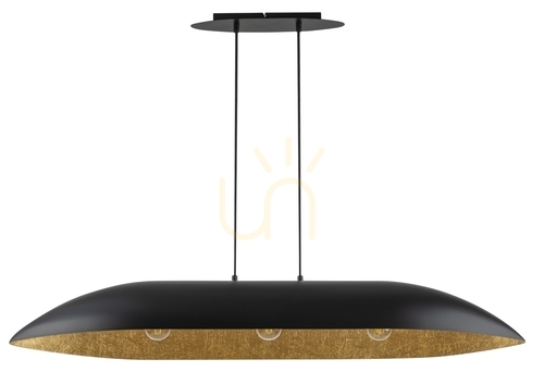 Check Sigma GONDOLA L black gold pendant lamp 3xE27 40632