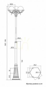 Outdoor Pole Light SU-MA Kula 3-Light Black Patina Adjustable 180-280 cm OGMWN 3 KPO 200 small 6