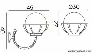 Outdoor Wall Lamp SU-MA Kule 250 Black Patina K 3012/1/KPO 250 small 3