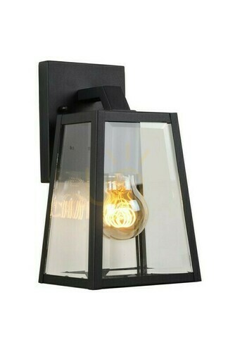 Check Lucide MATSLOT black metal outdoor wall lamp E27 IP23 29828/01/30
