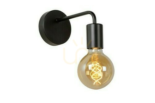Check Lucide Scott Black Metal Vintage Wall Light E27 45265/01/30