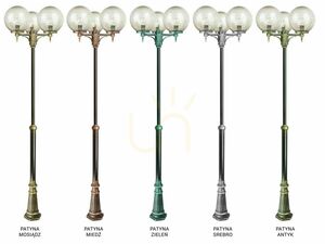 Outdoor Pole Light SU-MA Classic Black Patina 3-Light 190-290 cm OGMWN 3 300 small 9
