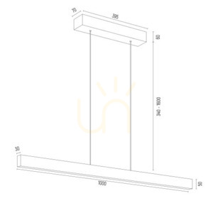 ARGON Balance Pendant Lamp Black LED 3000K 1000 mm SKU 8303 small 4