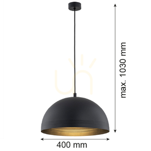 ARGON Bonita Black Gold Pendant Light E27 40 cm 8242 small 2