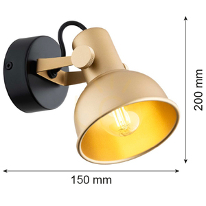 ARGON Lenora Wall Spotlight Sconce Gold Black E14 8248 small 4