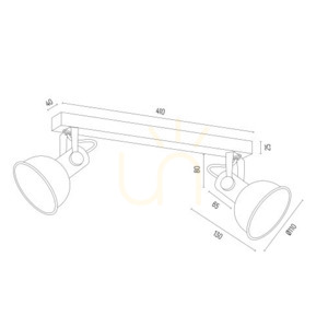 Plafon ARGON Lenora czerwony 2xE14 7173 small 3