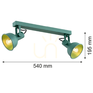 Plafon ARGON Lenora Green 2xE14 7174 small 2