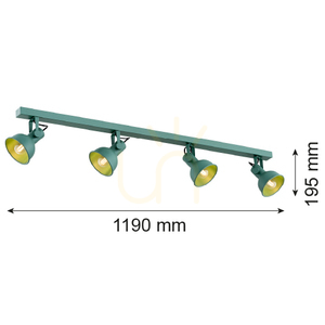 Plafond ARGON Lenora Green 4xE14 1819 small 2