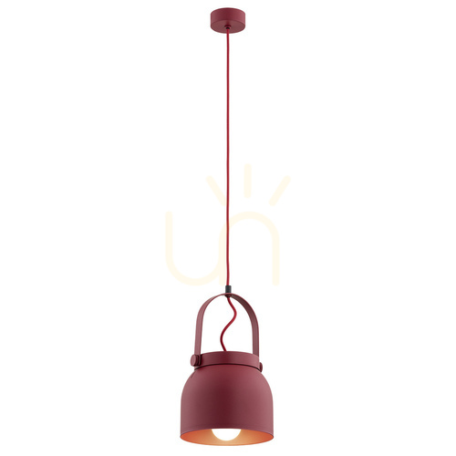 Check ARGON Red Pendant Light E27 Painted Steel 1-Lamp 8282