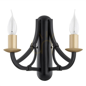 ARGON LORENZO Black Gold 2-Light E14 Wall Sconce 7181 small 1
