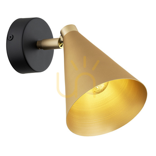 Check Argon Lucinda Wall Lamp Gold Black E14 8255