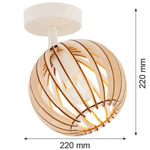 ARGON Wall Lamp PARULA Beige Wood E14 8275 small 2