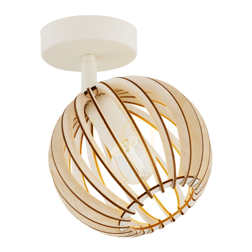 Check ARGON Wall Lamp PARULA Beige Wood E14 8275