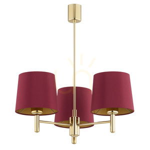 ARGON PONTE PLUS 3-Light Red Dark Brass Chandelier 6266 small 1