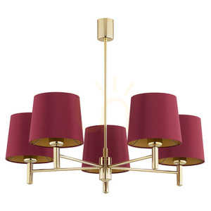 ARGON Ponte Plus 5-Light Chandelier Red Dark Brass 2169 small 1