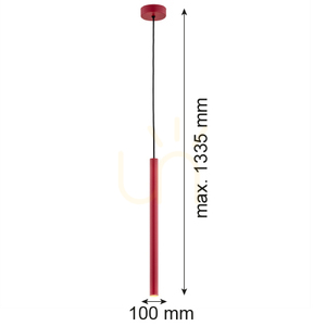 ARGON Red LED Pendant Light 4W 3000K Painted Steel 8331 small 4