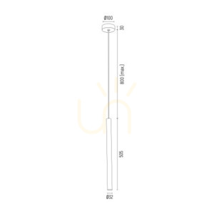 ARGON Red LED Pendant Light 4W 3000K Painted Steel 8331 small 5