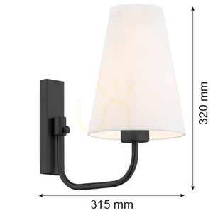 ARGON wall sconce SAFIANO white black E27 8376 small 5