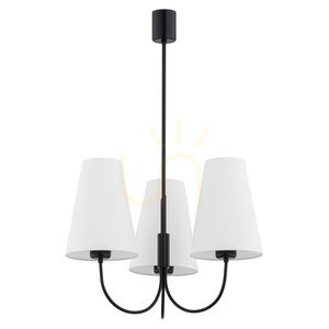 ARGON SAFIANO chandelier 3-light white black E27 6268 small 1