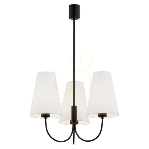 Check ARGON SAFIANO chandelier 3-light white black E27 6268