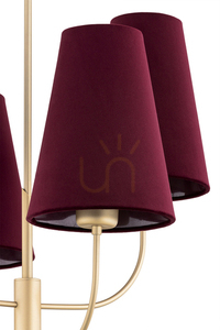 ARGON Safiano 4-Light Chandelier Maroon Gold E27 SKU 1827 small 2