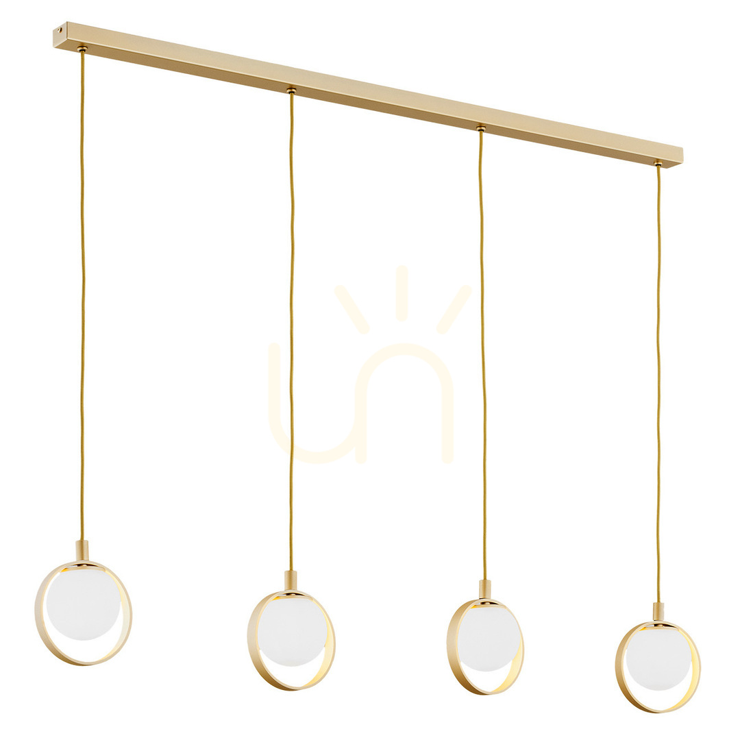 ARGON Saturnia Pendant Light 4-Lamp Opal Matte Gold G9 1809