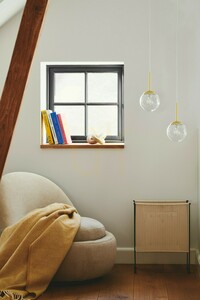 Nordlux Chisell 15 pendant light, brass finish, 15 cm glass shade, E14 small 3