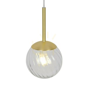 Nordlux Chisell 15 pendant light, brass finish, 15 cm glass shade, E14 small 5